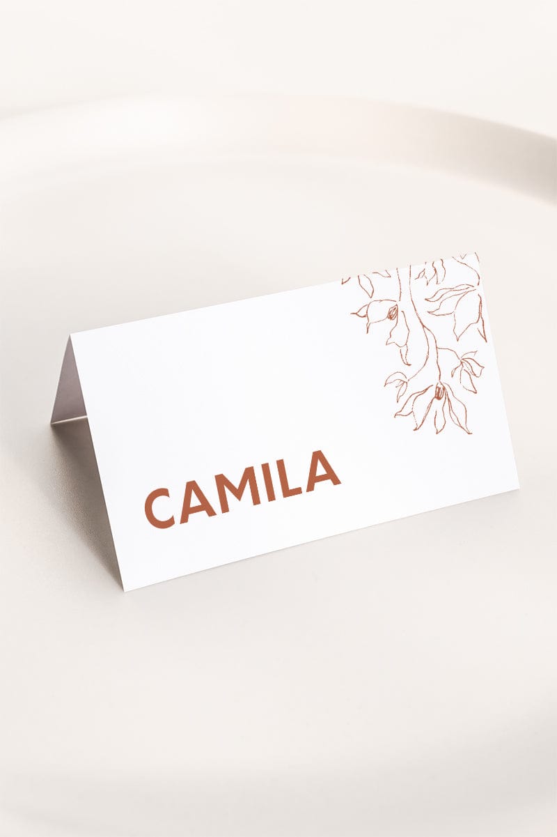 Minimal Wedding Name Card Template