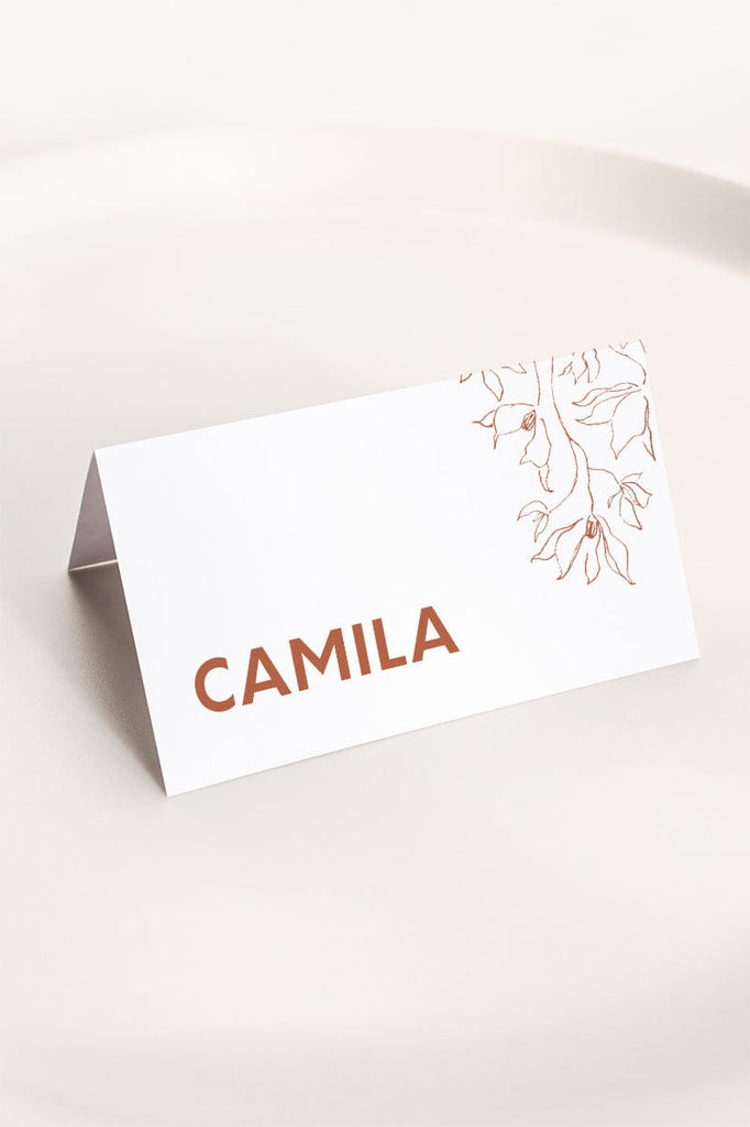 Minimal Wedding Name Card Template
