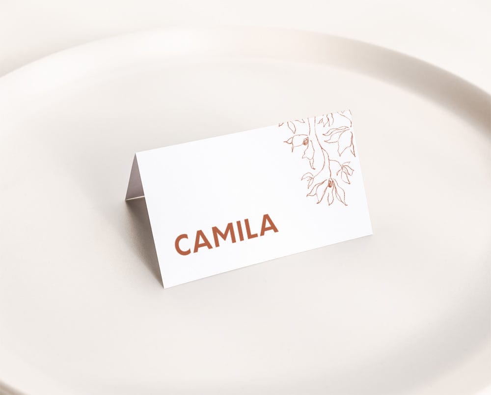 Minimal Wedding Name Card Template