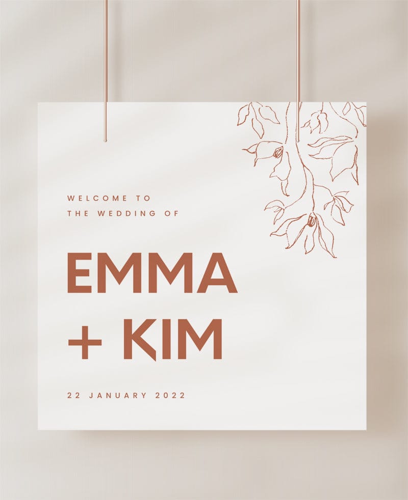 Minimal Wedding Welcome Sign Template