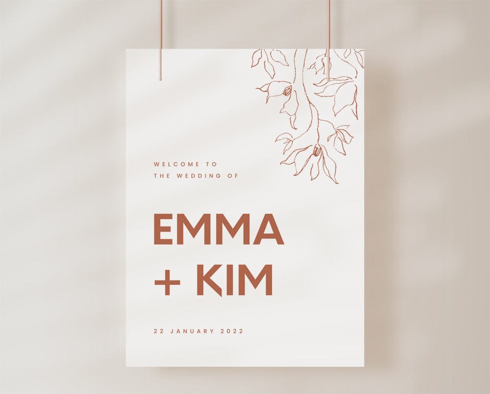 Minimal Wedding Welcome Sign Template