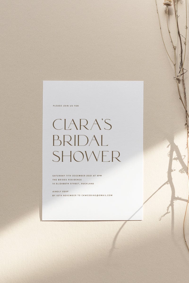 Minimalist Bridal Shower Invitation Template