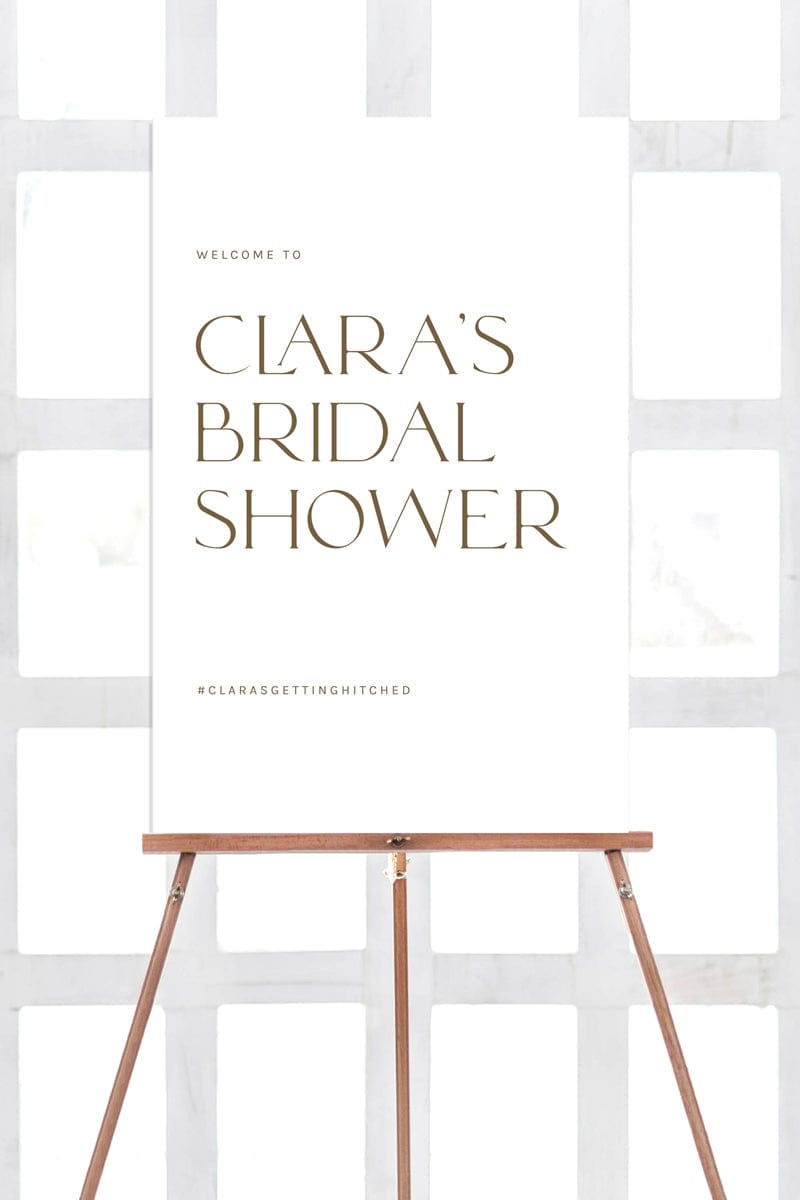 Minimalist Bridal Shower Welcome Sign Template