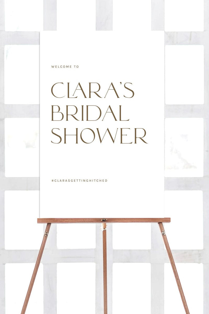 Minimalist Bridal Shower Welcome Sign Template