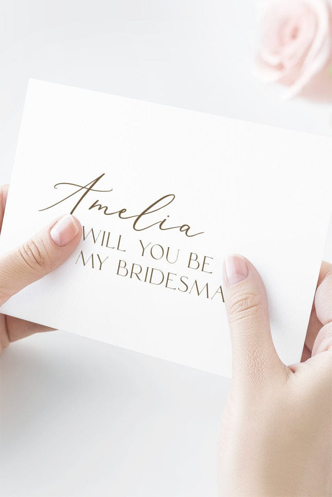 Minimalist Bridesmaid Proposal Card Template