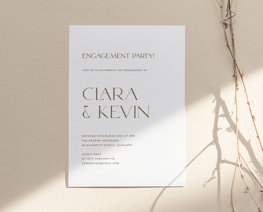 Minimalist Engagement Party Invitation Template