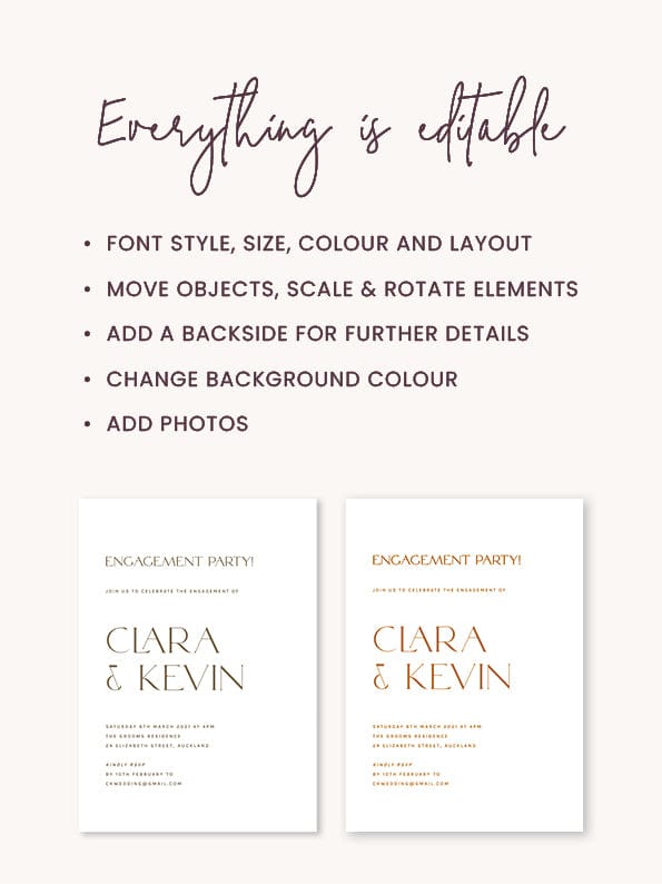 Minimalist Engagement Party Invitation Template