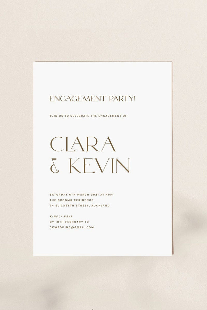 Minimalist Engagement Party Invitation Template
