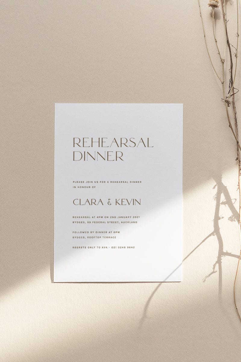 Minimalist Rehearsal Dinner Invitation Template