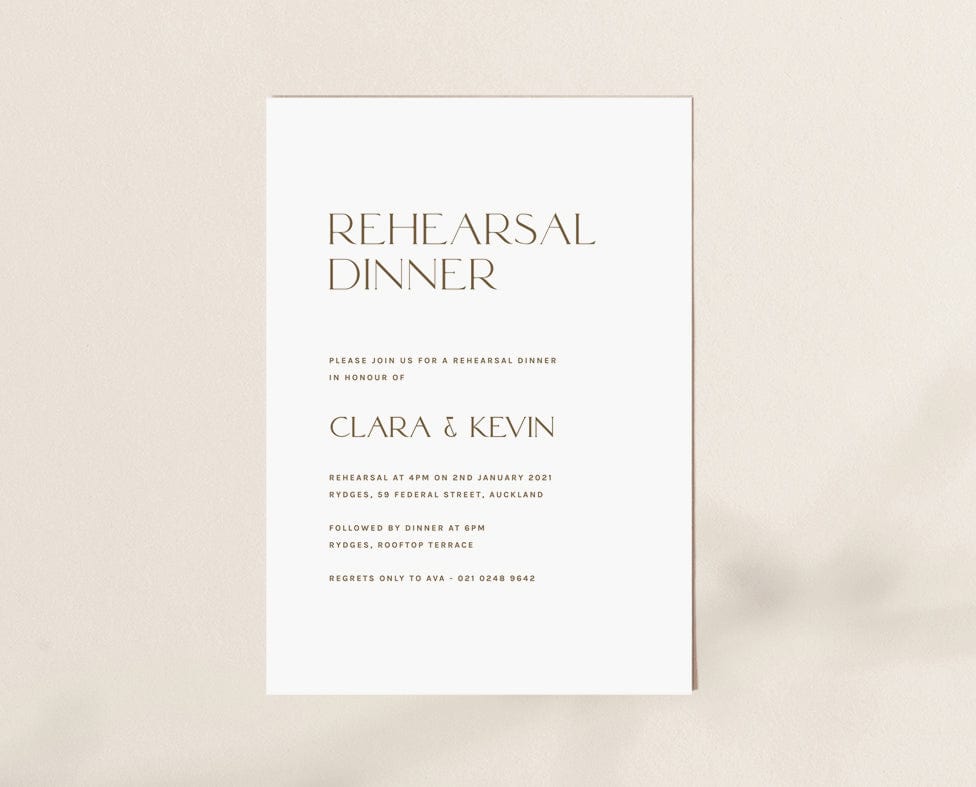 Minimalist Rehearsal Dinner Invitation Template