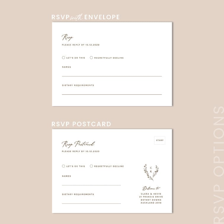 Minimalist Wedding Invitation Suite