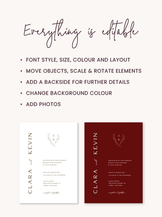 Minimalist Wedding Invitation Suite