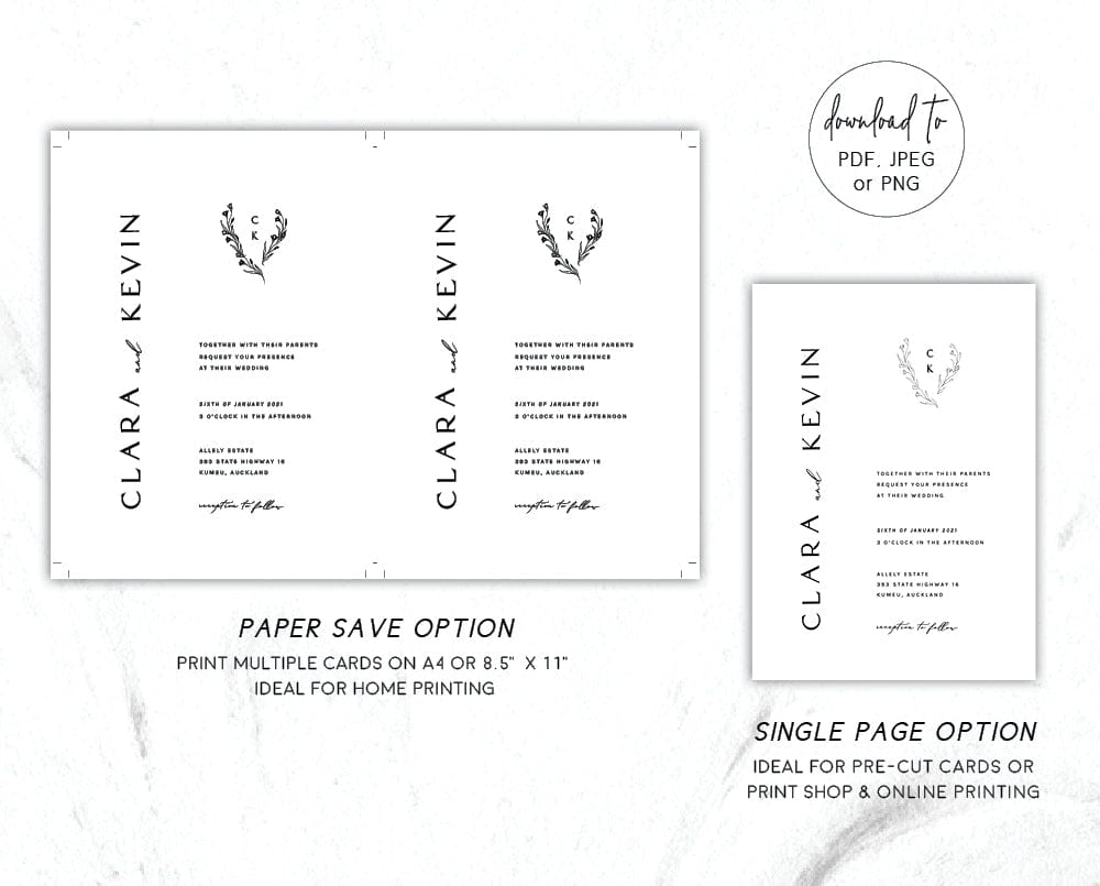 Wedding Invitations Print At Home