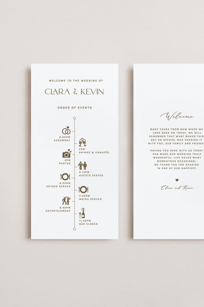 Minimalist Wedding Welcome Bag Note Template