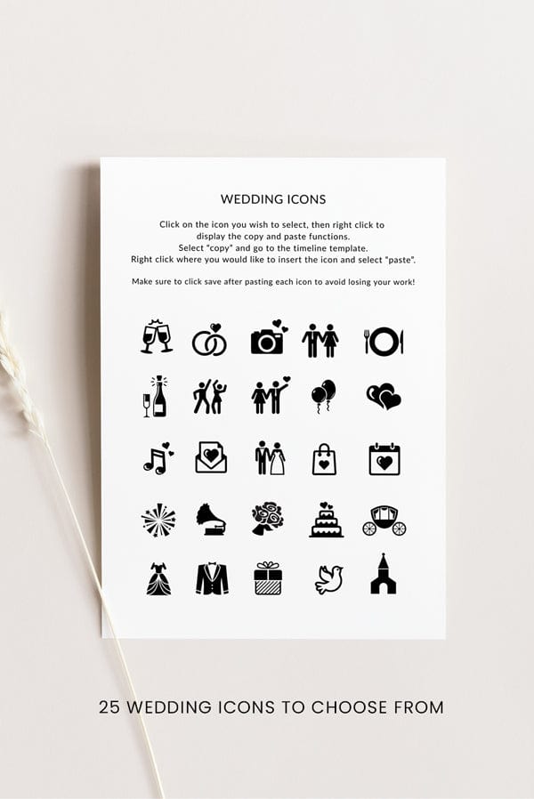 Minimalist Wedding Welcome Bag Note Template