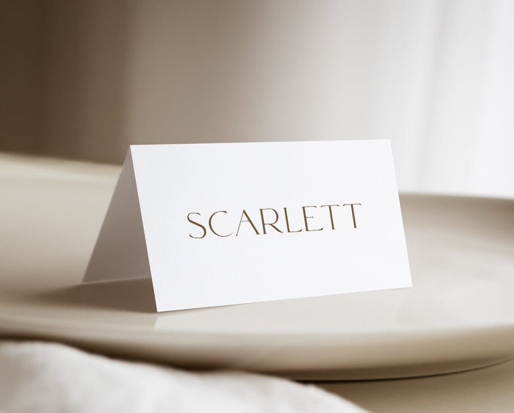 Minimalist Wedding Place Card Template