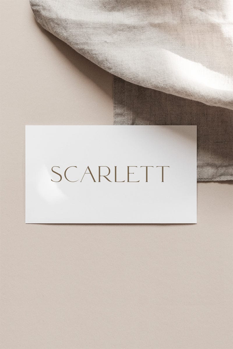 Minimalist Wedding Place Card Template