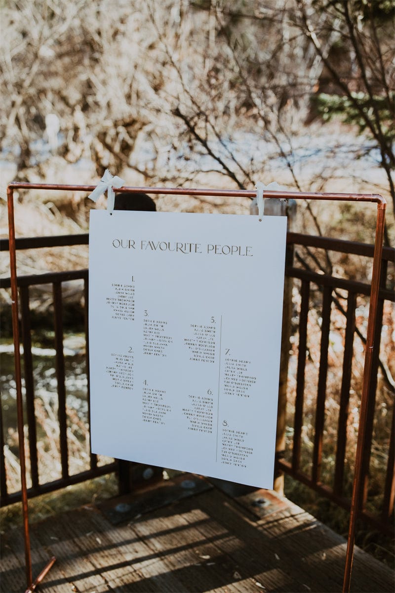 Minimalist Wedding Seating Plan Template