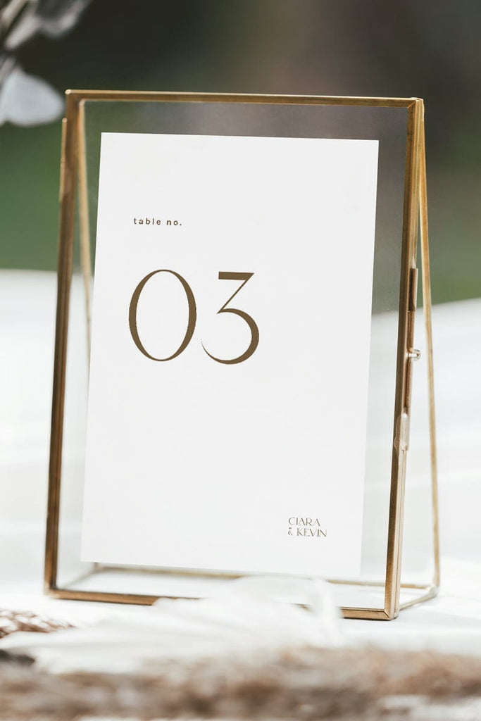 Minimalist Wedding Table Number Card Template