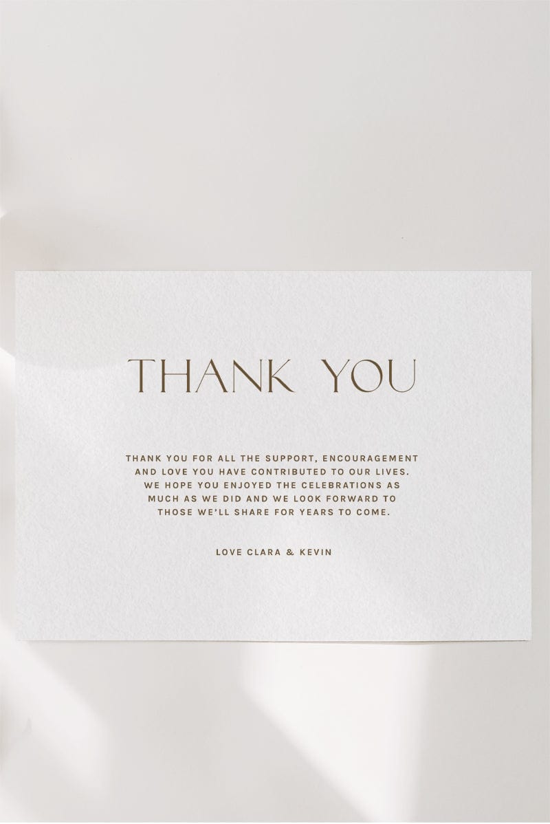 Minimalist Wedding Thank You Card Template