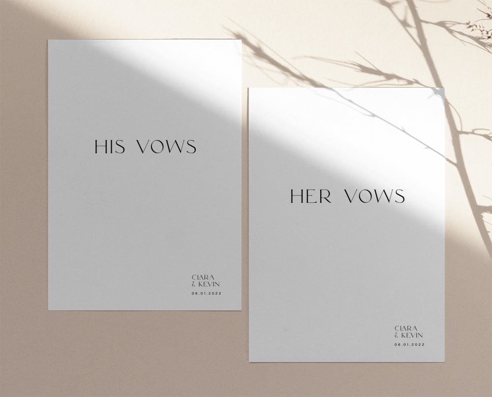 Minimalist Wedding Vow Book Template