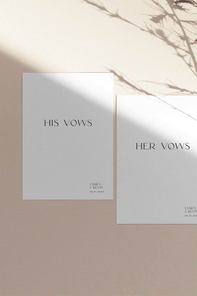 Minimalist Wedding Vow Book Template