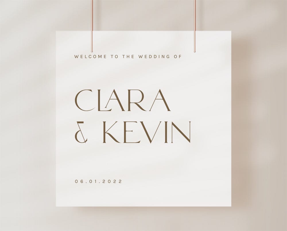 Minimalist Wedding Welcome Sign Template