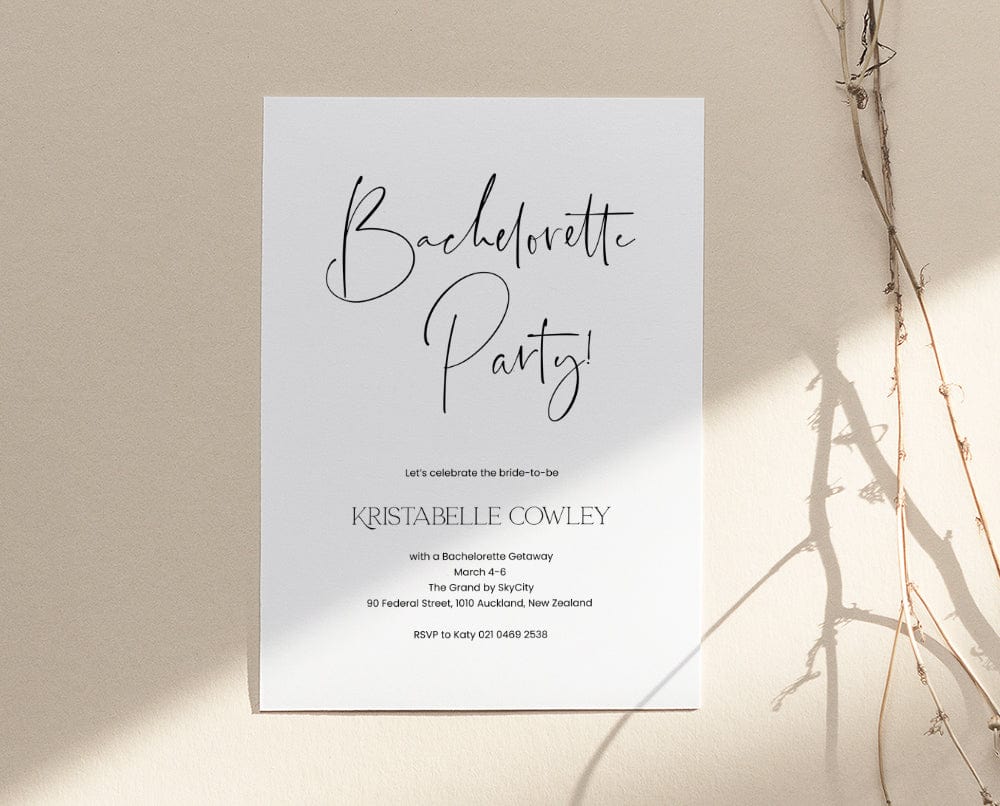 Modern Bachelorette Party Invitation Card