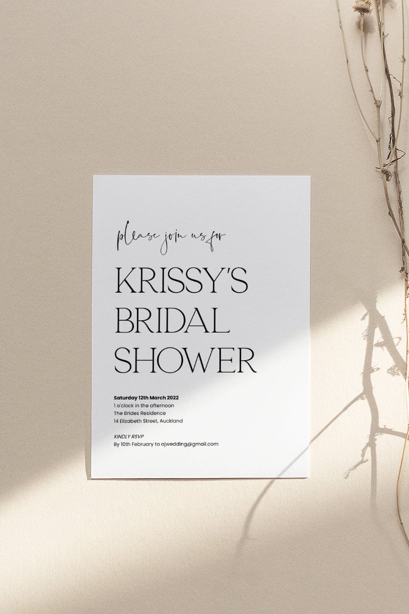 Modern Bridal Shower Invitation Template