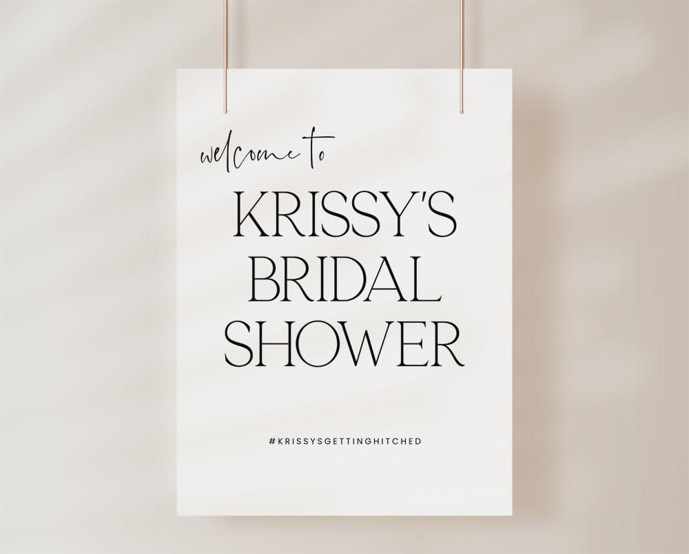 Modern Bridal Shower Welcome Sign Template