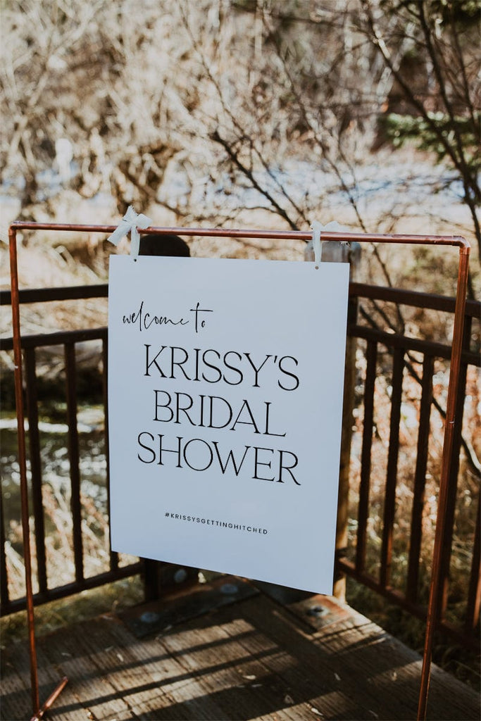 Modern Bridal Shower Welcome Sign Template