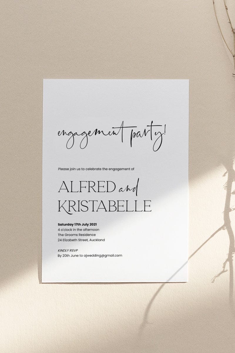 Modern Engagement Party Invitation Template