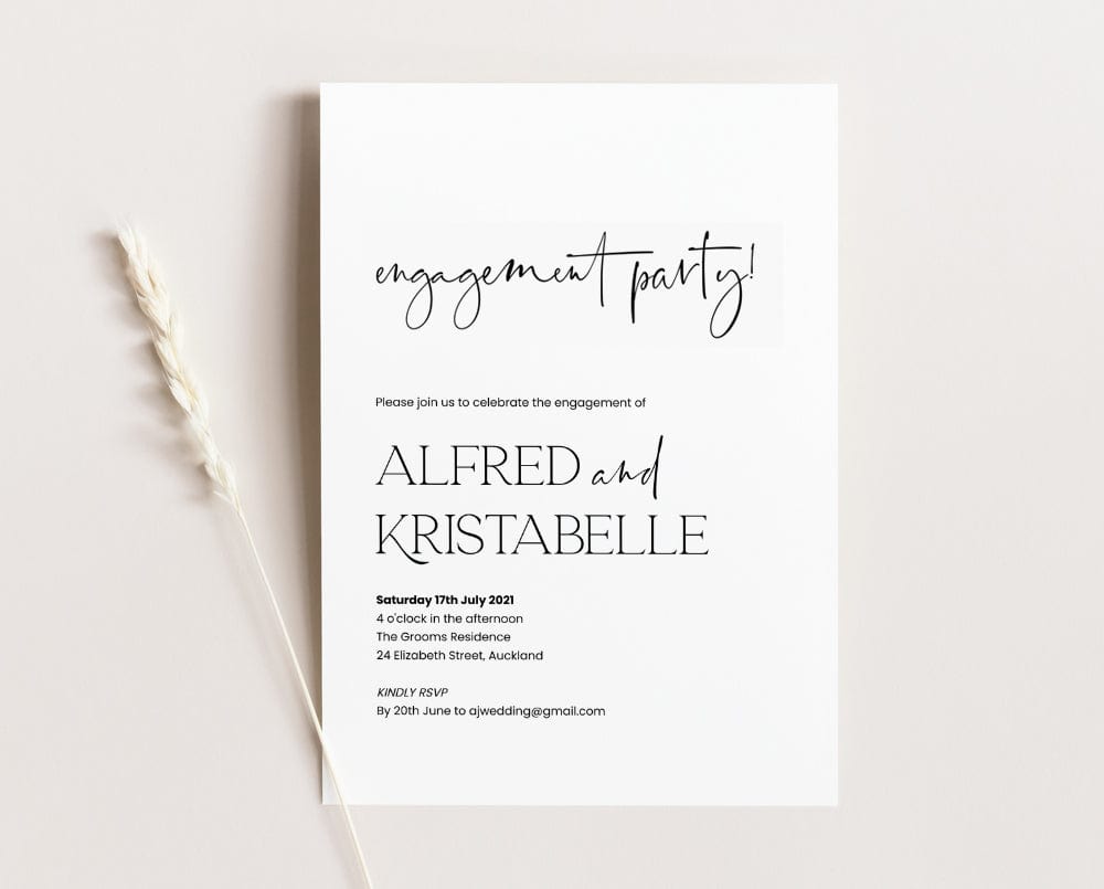 Modern Engagement Party Invitation Template
