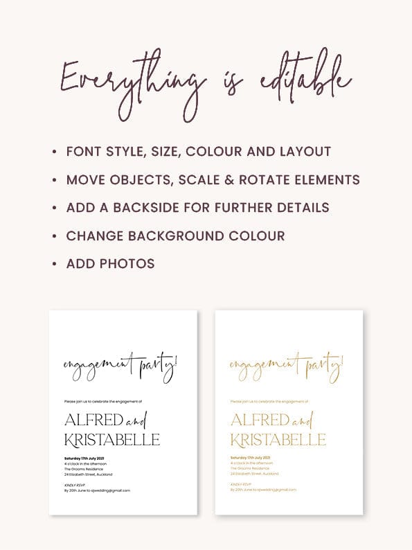 Modern Engagement Party Invitation Template