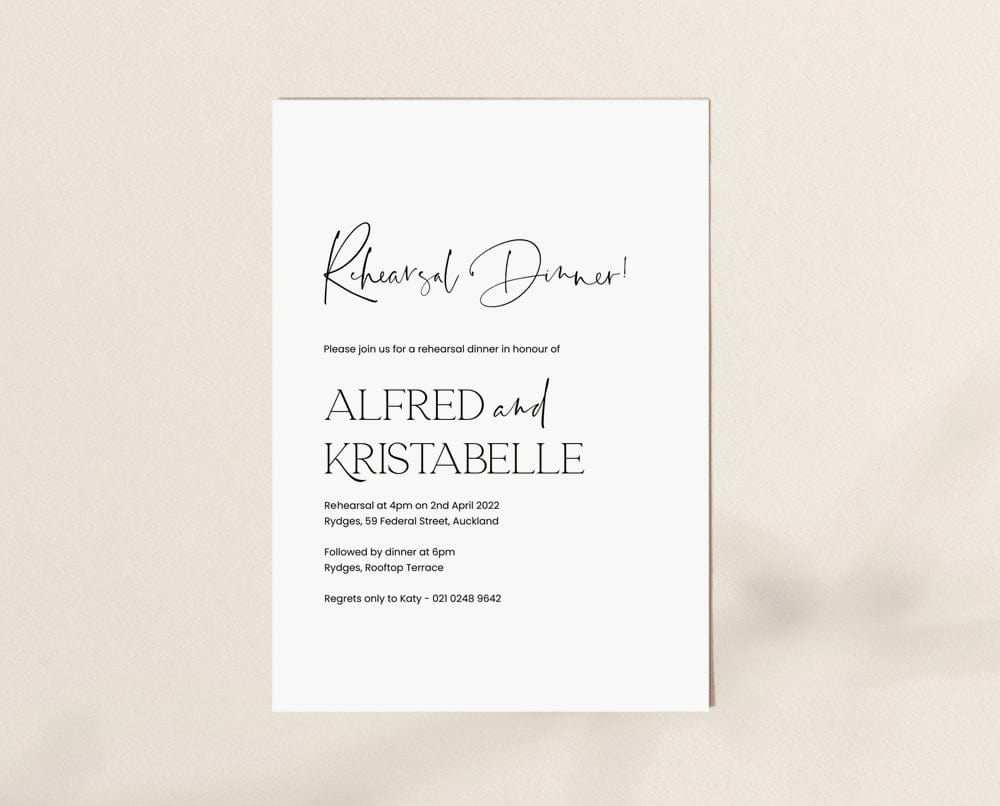 Modern Rehearsal Dinner Invitation Template