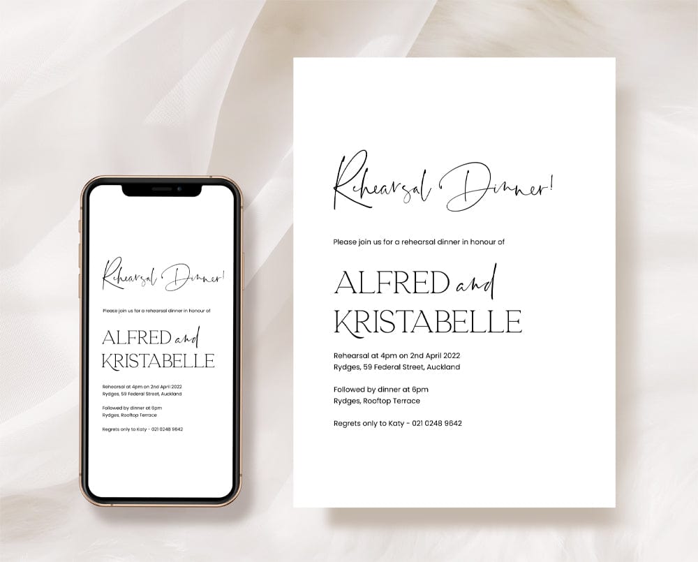 Modern Rehearsal Dinner Invitation Template