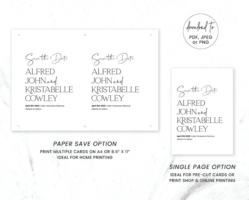 Modern Save The Date Card Template