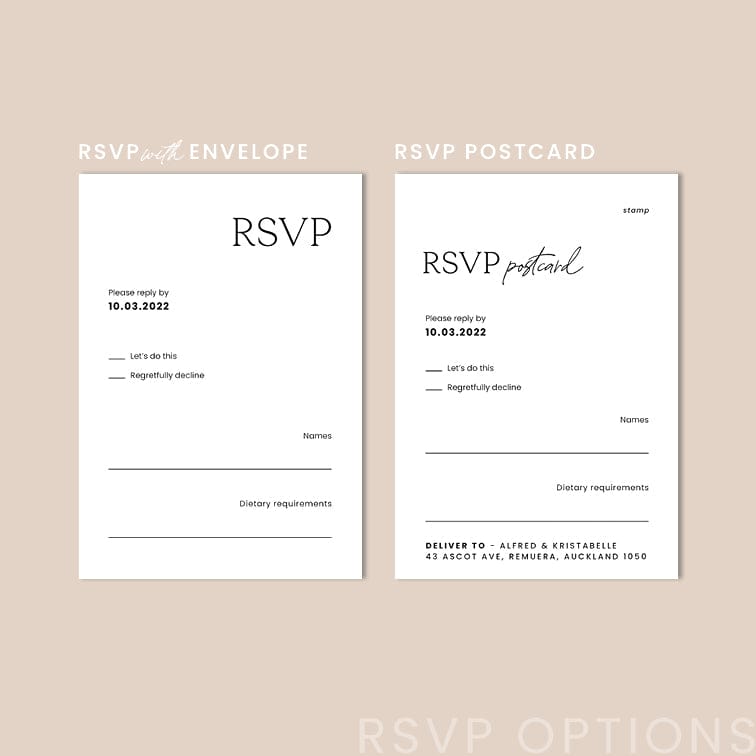 Modern Wedding Invitation Set