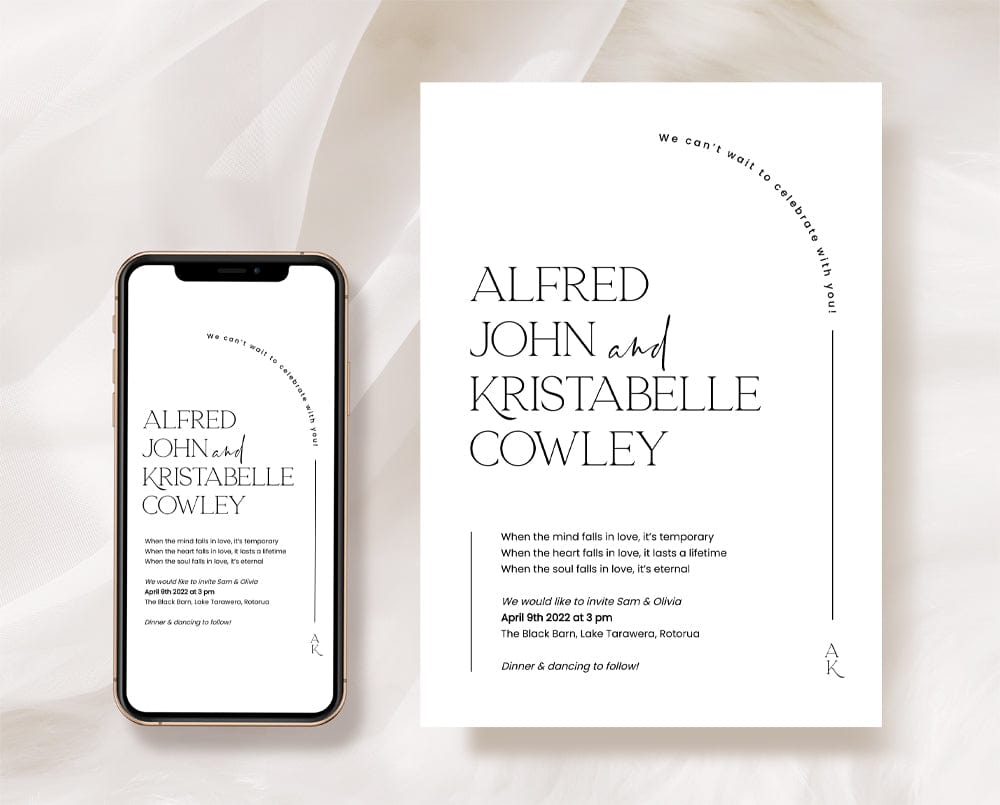 Modern Wedding Invitation Set