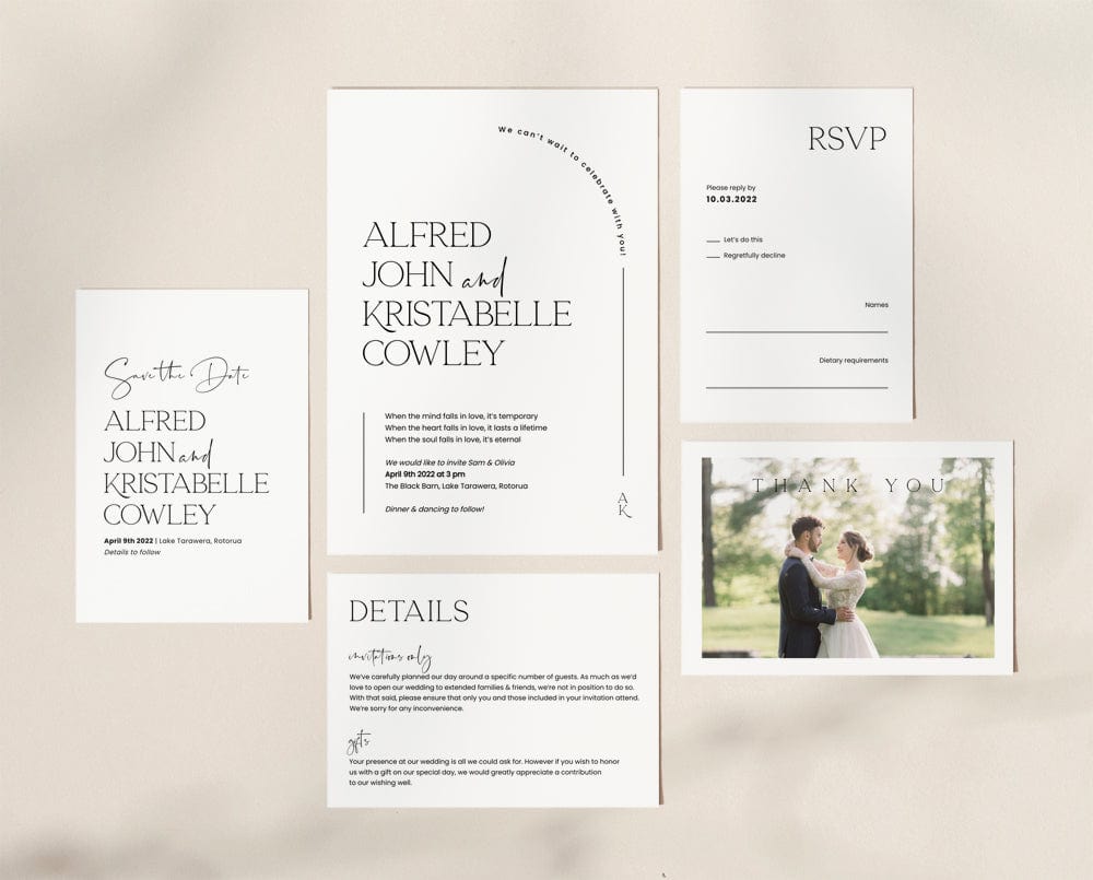 Modern Wedding Invitation Suite