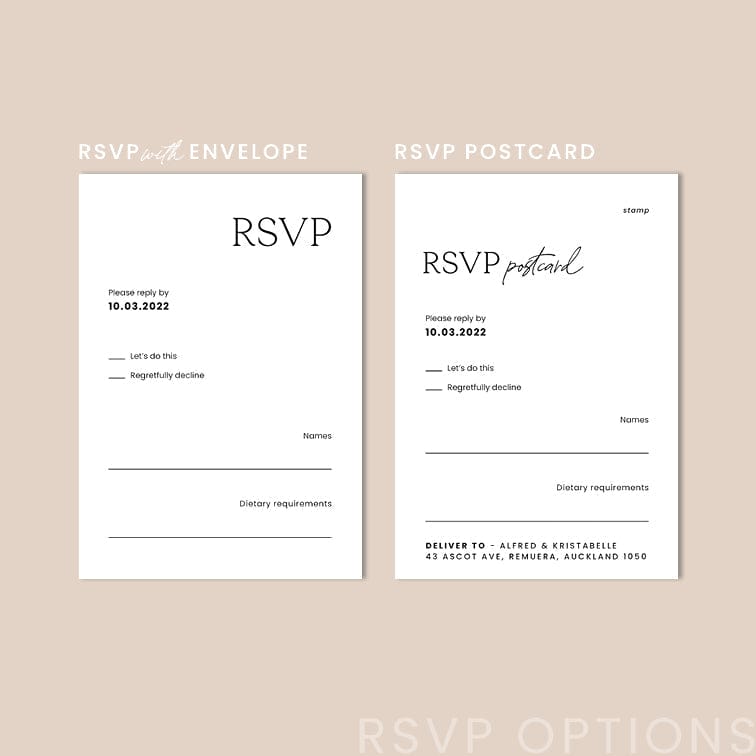 Modern Wedding Invitation Suite