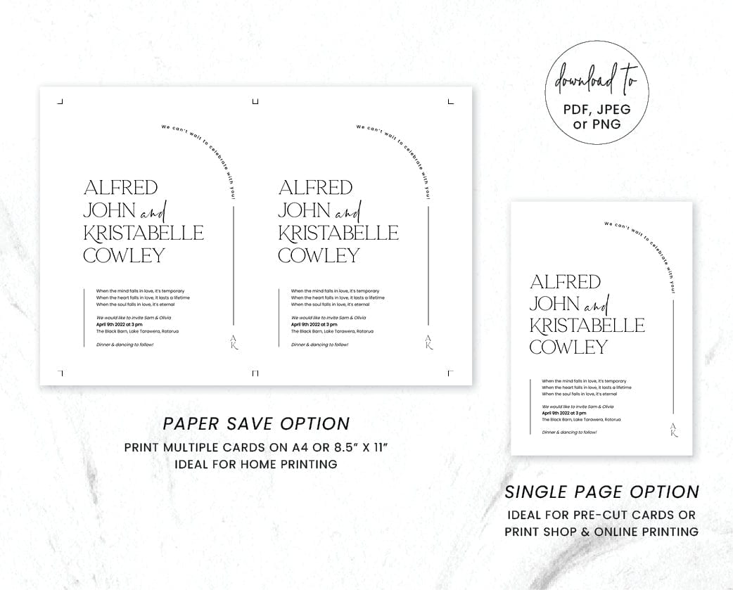 Modern Wedding Invitation Suite