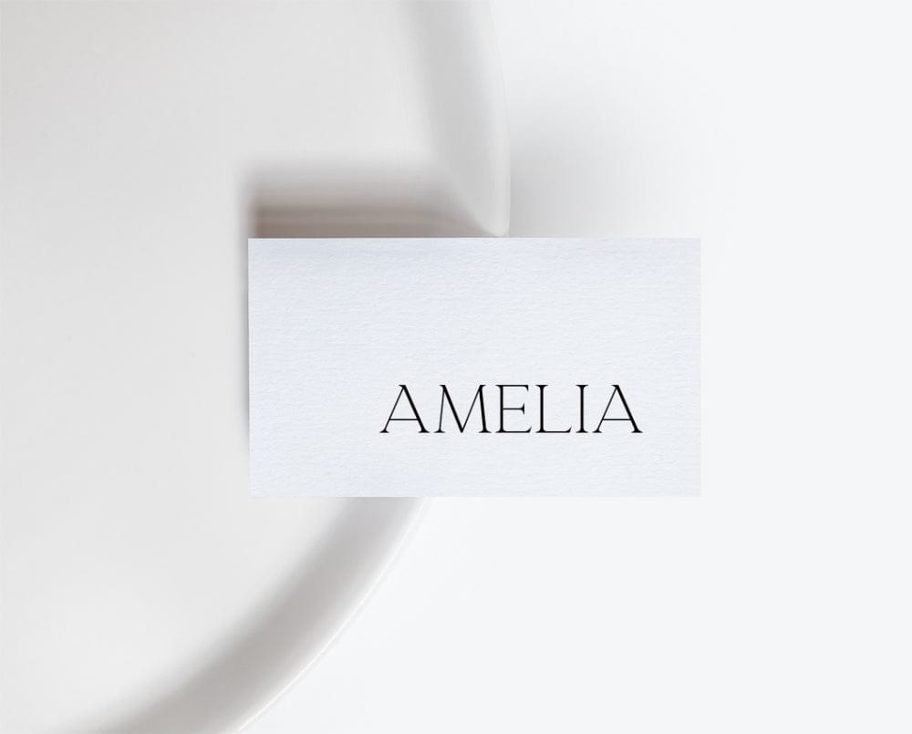 Modern Wedding Place Card Template