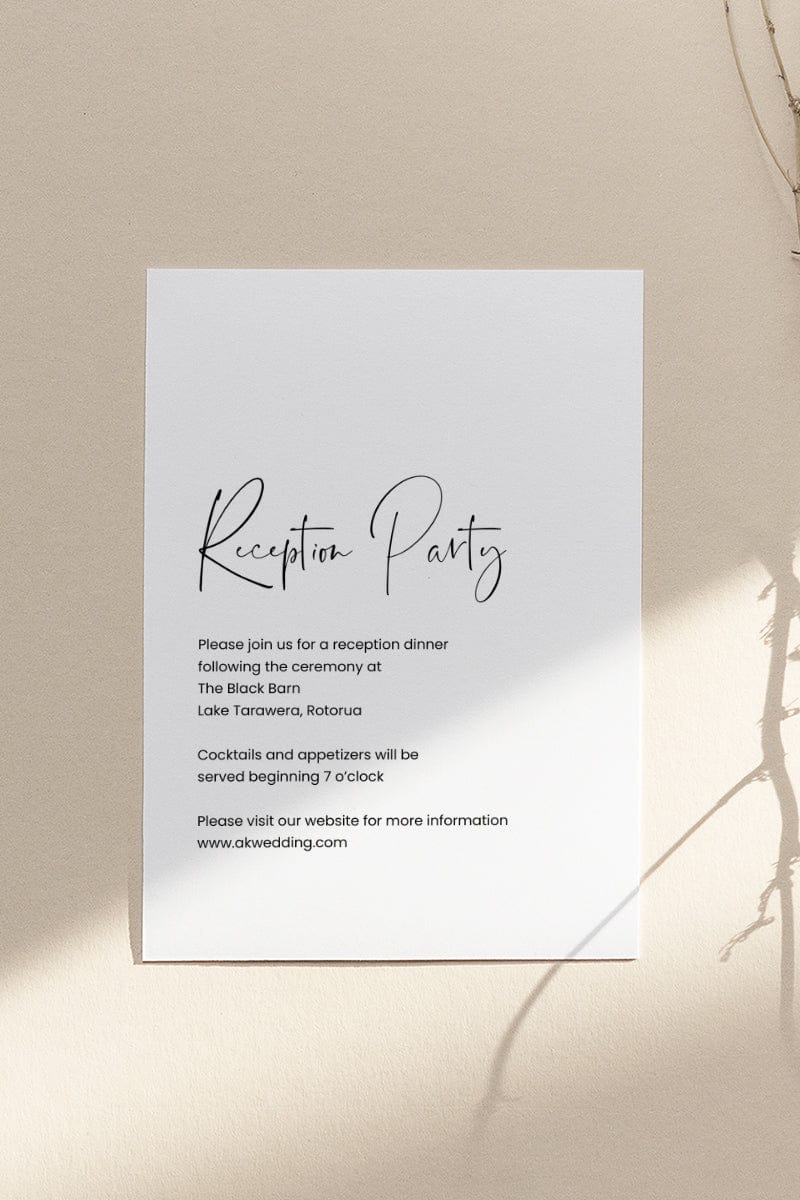 Modern Wedding Reception Invitation Template