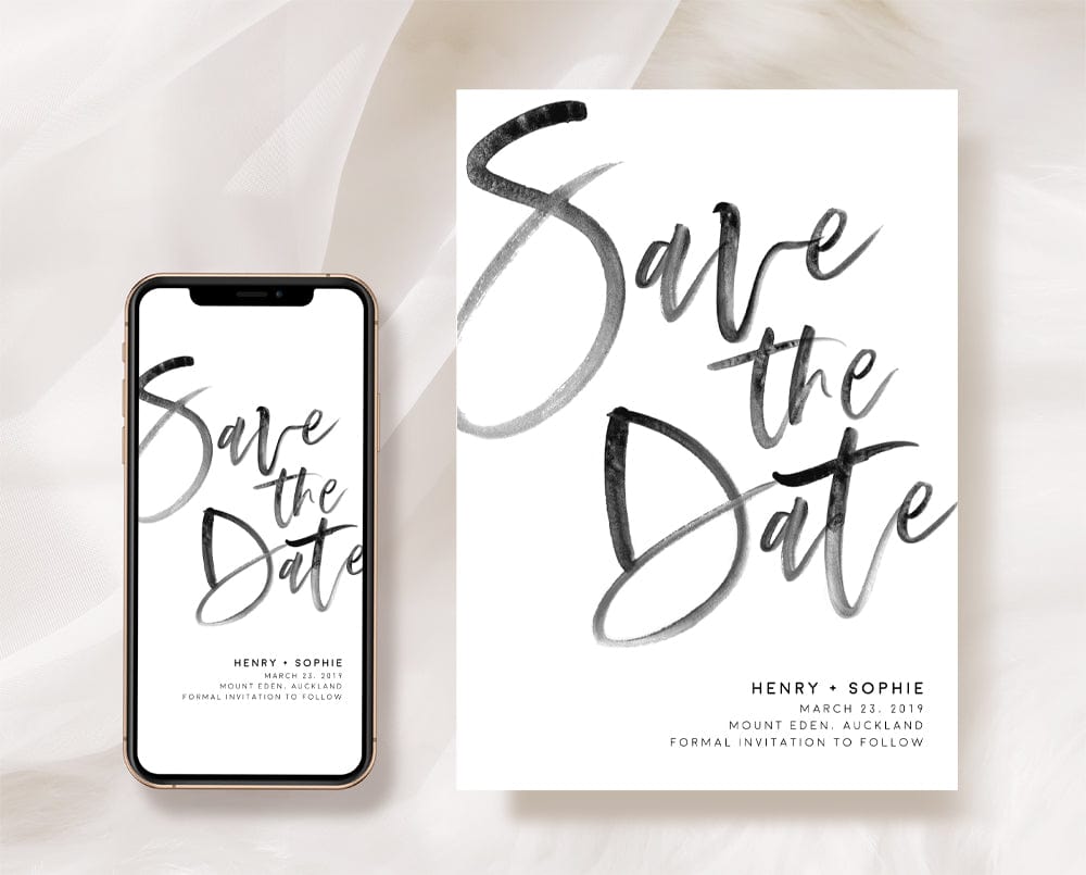 Modern Wedding Save the Date Printable Templates