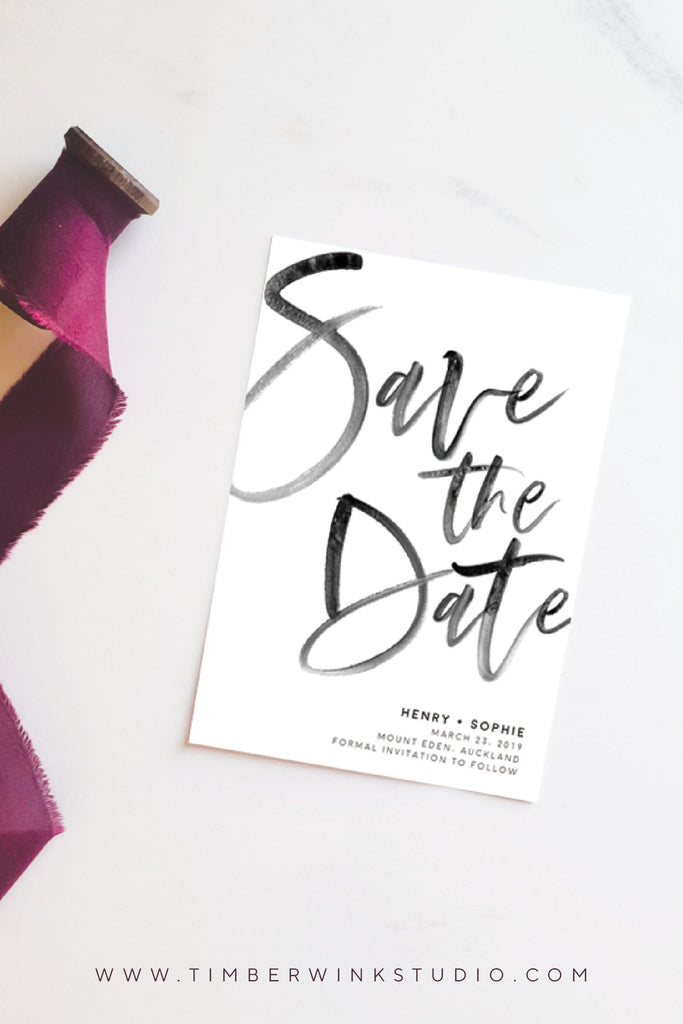 Modern Wedding Save the Date Printable Templates