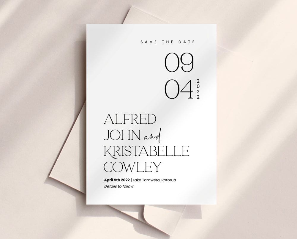 Modern Wedding Save The Dates Template