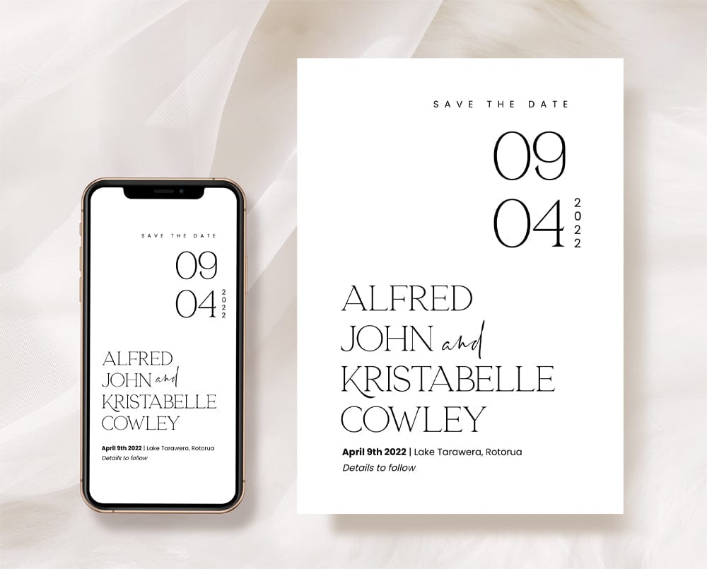 Modern Wedding Save The Dates Template