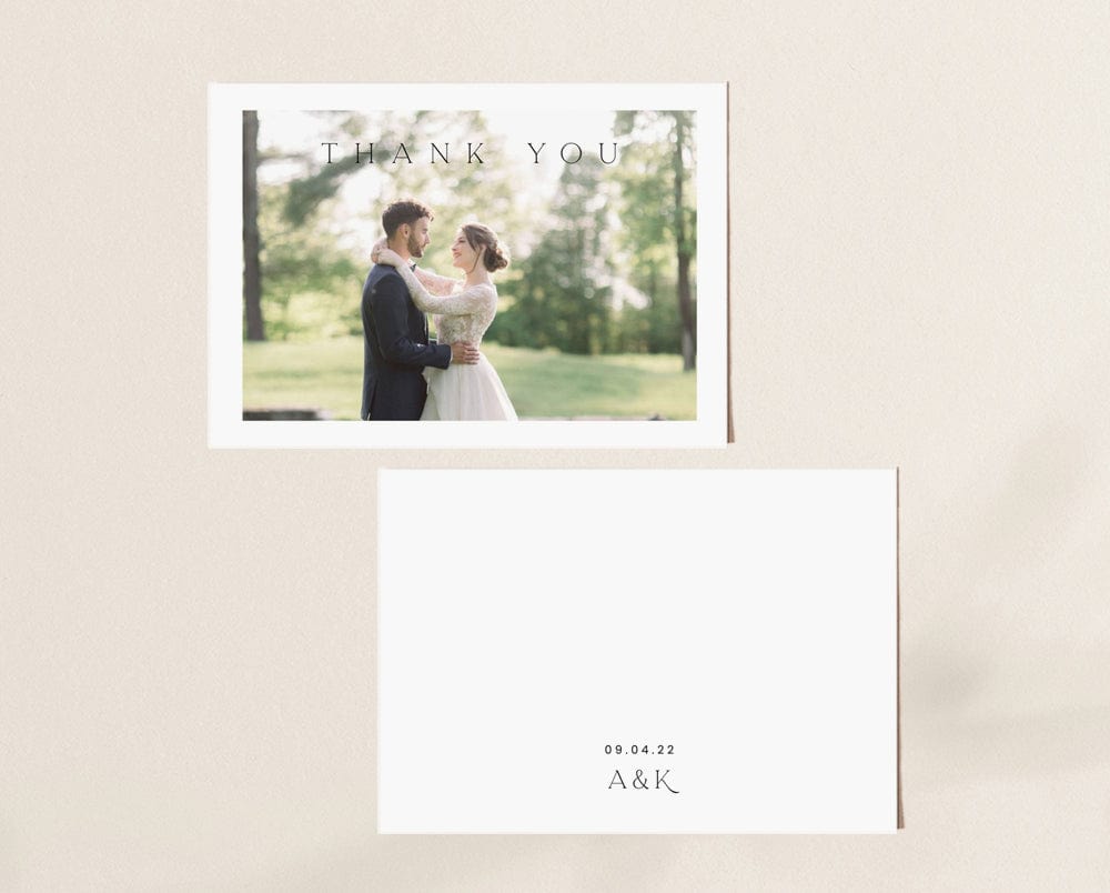 Modern Wedding Thank You Card Template