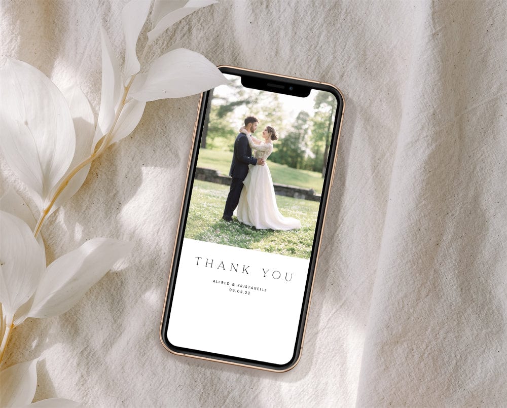 Modern Wedding Thank You Card Template